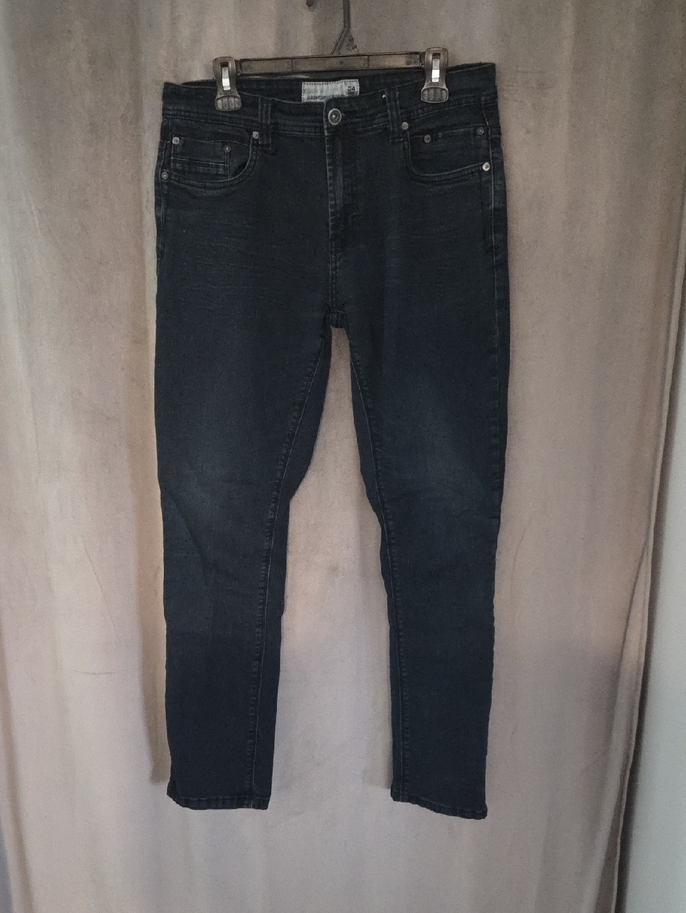 Size 34 Paper Denim & Cloth Men's Skinny Jeans in Washed Black